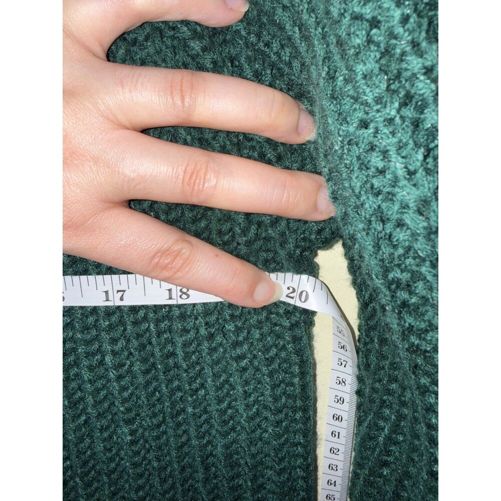American Eagle Outfitters Jegging Sweater Dark Green Open Knit Loose Fit Large - Picture 9 of 10